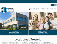 Tablet Screenshot of mahoneyalarms.com